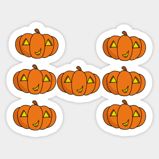 The Letter H formed by Halloween pumpkins Sticker